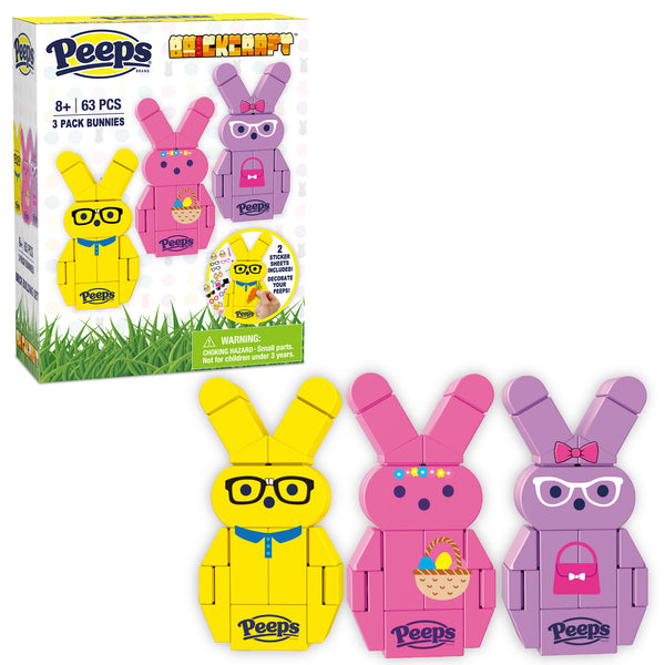 3-Pack Bunnies (Yellow, Purple, Pink)