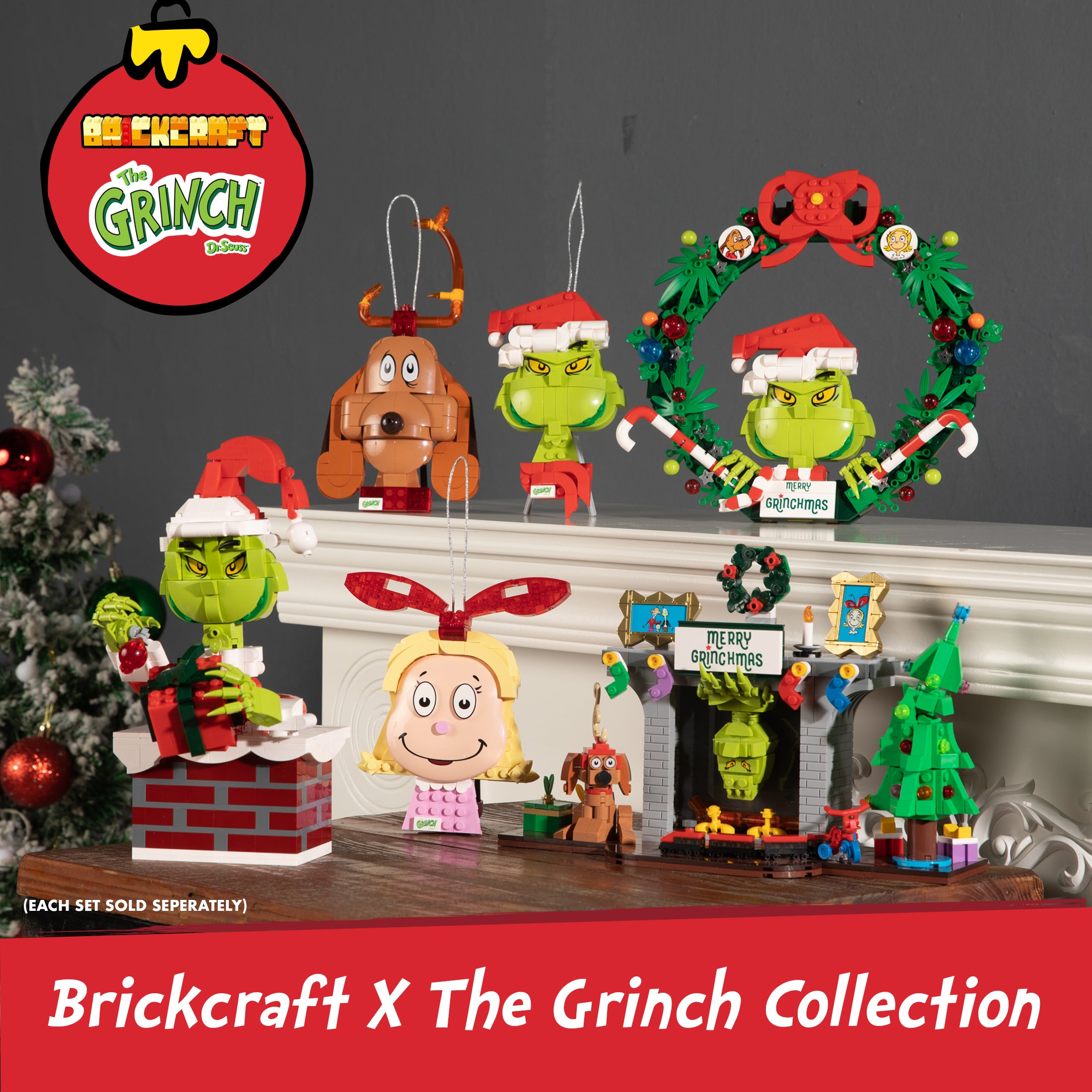 Grinch in Fireplace Brickcraft