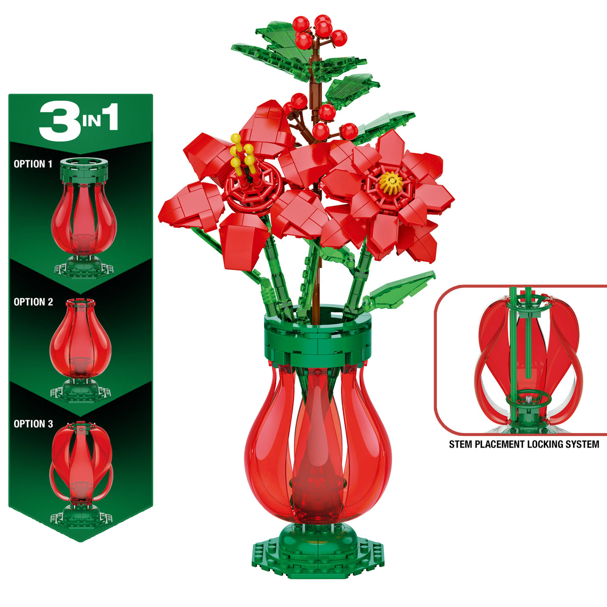 3in1 Holiday Vase